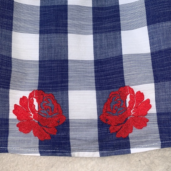 Janie and Jack Cotton Dress 6-12M Blue & White Check EUC - Picture 3 of 11